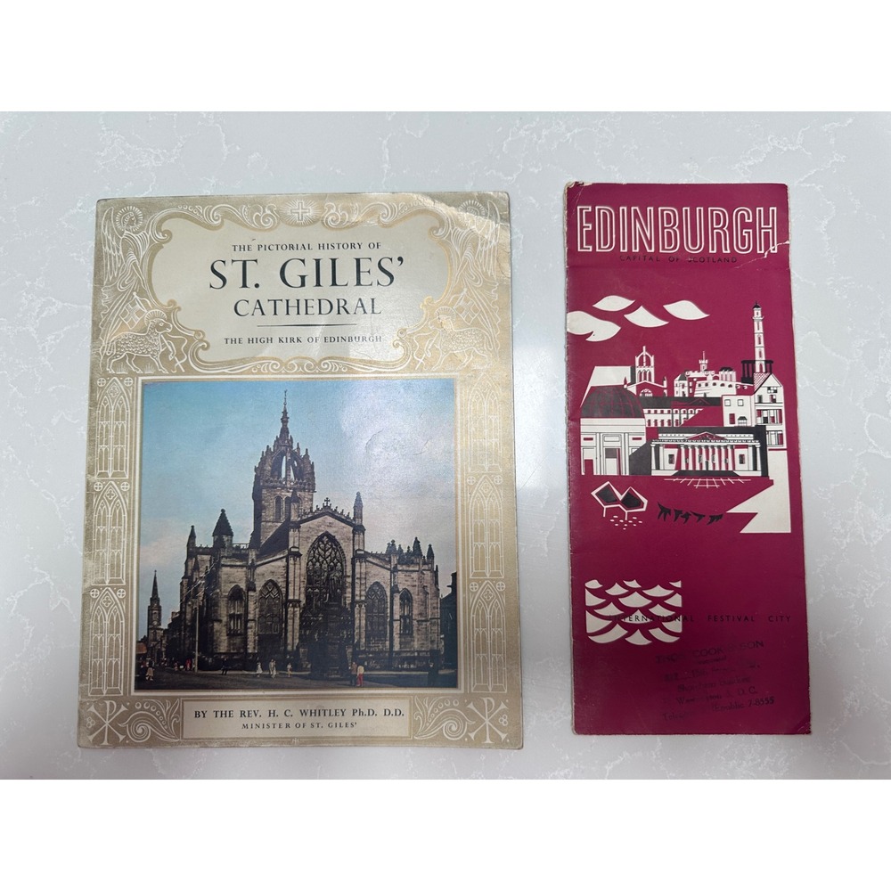 Vintage 1960s St Giles Cathedral Booklet and Edinburgh Scotland Travel Brochure
